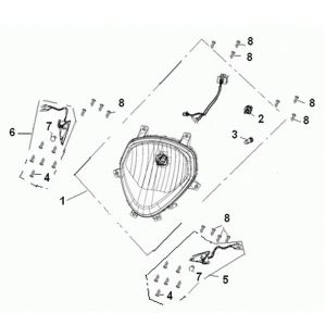Headlight Generic Roc red 2010 2-stroke 25
