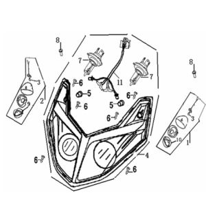 Headlight Generic Xor competition 2009 2-stroke