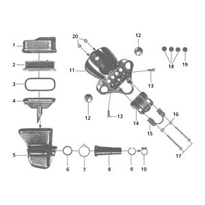 Headlight housing and air filter Zundapp C50 Sport 517-21L0