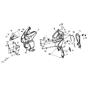 Headlight Turn Signal Lights Sym Jet 4 (GY7450U) gray