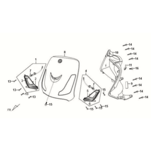 front cover turn signals Sym Fiddle II 125S