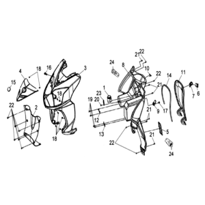 Headlight/indicators Sym Symphony SR 50 White (WH006)