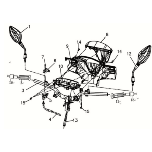 KPL headlight. Sym Symphony ST 125I E4 Matt Gray (GY-010U)