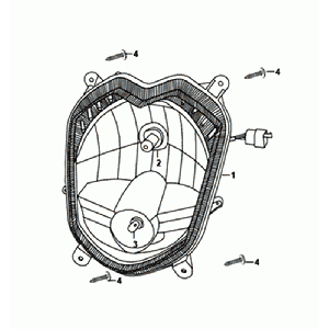HEADLIGHT Kpl.sym Orbit III Black