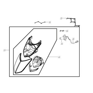 Headlight Kymco Agility 16'+ 4-stroke injection euro4 matt grey