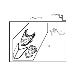 Headlight Kymco Agility 16'+ 4t matt metalic blue