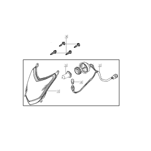 Headlight Kymco Agility Delivery 4-stroke euro4 black