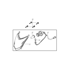 Headlight kymco agility FR 12' 4-stroke euro4 brown