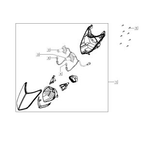 headlight Kymco Agility RS 4-stroke black 09
