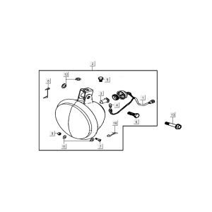 Headlight Kymco Carry 4-stroke injection euro4 gloss black