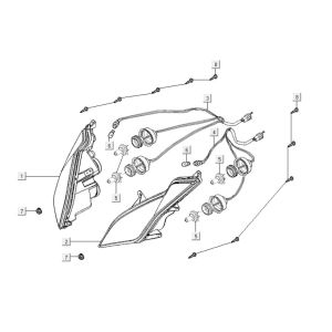 Headlight Kymco Downtown 300i white