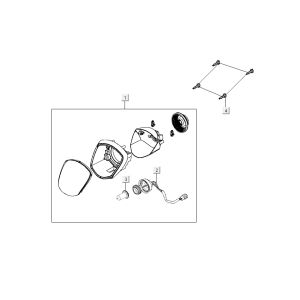 Headlight Kymco Like 4-stroke tecno silver like T T 2015