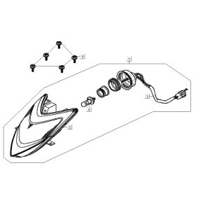 Headlight Kymco Maxxer 90 Black