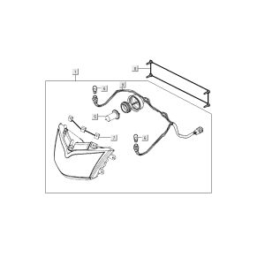 Headlight Kymco People S 4-stroke crystal blue