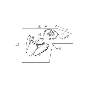 Headlight Kymco Vitality 2t ac blue
