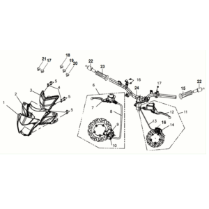 Headlight/meter cover/mirrors Sym Symphony ST E3 White (WH-006)