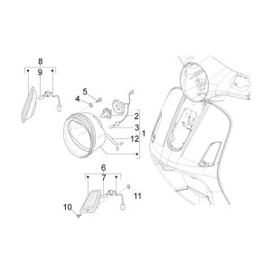 Headlight Vespa Lx 25km 4-stroke 2-valve