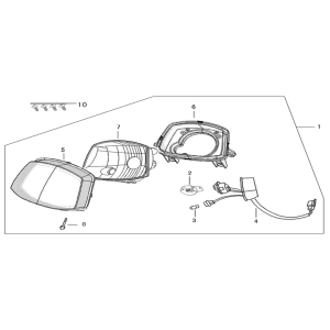 Headlight Znen Revival red white