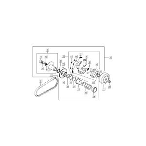 clutch v-belt Kymco Dink LC 2-stroke silver