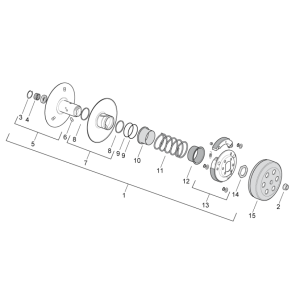 Clutch Aprilia SR 50 H2O ie+carb 2004-2009