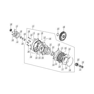 Clutch Kymco Nexxon 4-stroke dark grey