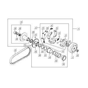 Clutch Kymco Vitality 2t ac red