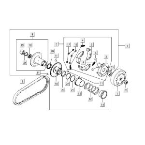 Clutch Kymco Yup 2t ac blue