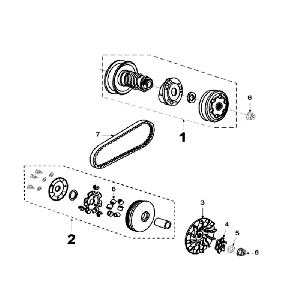 Clutch Peugeot Speedfight 3 LC red