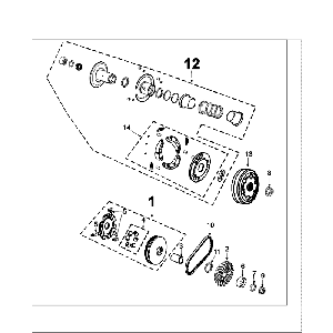 Clutch Peugeot Speedfight 4 4-stroke Red/Black