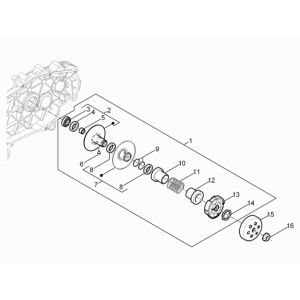 Vespa Primavera 4-stroke 3V clutch (euro5 injection IGET)