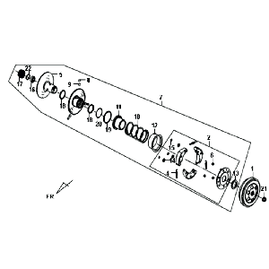 Clutch Sym Fiddle II (BK-7C) iron gray