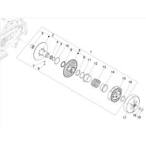 Clutch Vespa GTS 300 HPE 4T 4V IE ABS E4 2019 (EMEA)