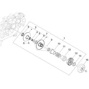 Clutch Vespa Lxv 25km 4-stroke 2-valve