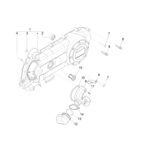 Clutch cover Piaggo Zip 4-stroke (euro4 injection IGET)