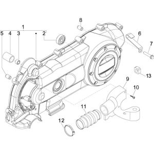 Clutch cover Vespa S 25km 4-stroke 2-valve