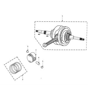 Crankshaft- Piston Peugeot Tweet 4-stroke
