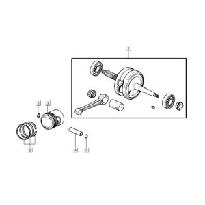 Crankshaft - Piston Kymco K-Pipe 125cc