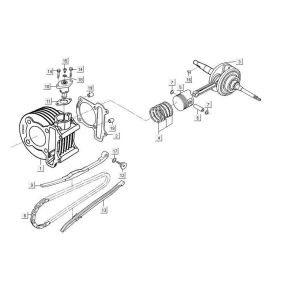 Cylinder crankshaft Kymco Maxxer 90 Quad Black