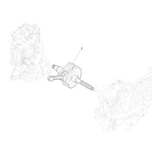 Piaggio MP3 300 HPE /300 HPE SPORT E5 ABS 2020-2022 crankshaft (EMEA)