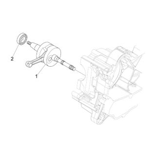 Crankshaft Vespa Sprint 45km 4-stroke 4-valve