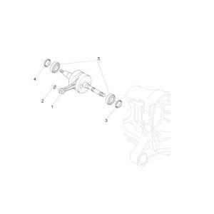 Crankshaft Piaggio Zip 2000 2-stroke AC