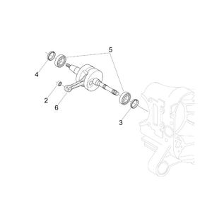 Crankshaft Piaggio Fly 4-stroke