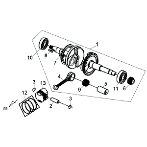 Crankshaft Sym Allo (WH871) champagne