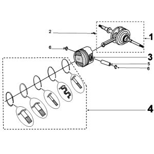Crankshaft and Piston Peugeot Kisbee original euro4 from 2018