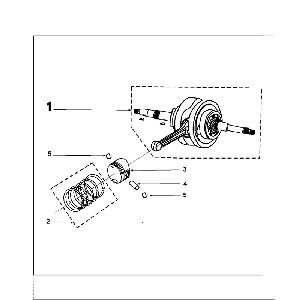Crankshaft and Piston Peugeot Speedfight 4 4-stroke Blue/Black