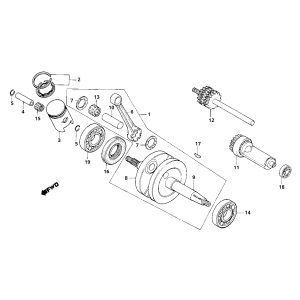 Honda MB/MT/MTX 50 crankshaft