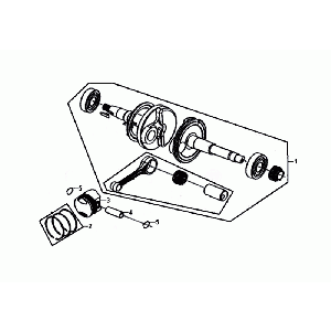 Crankshaft Sym Allo Euro4 (BK-5560S) Bright Black