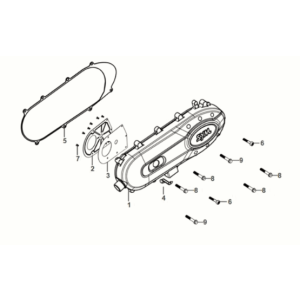 L. crank case cover Sym Mio 50I E5