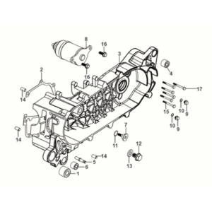 L. crank case Sym Mio 50I E5