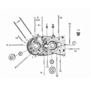 Left half crankcase Zundapp GTS 50 517-39L0
